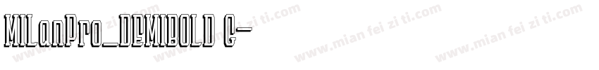 MILanPro_DEMIBOLD G字体转换